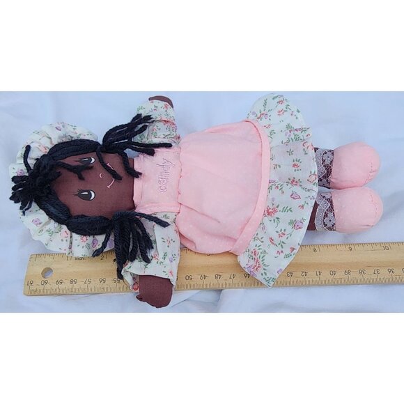 Vintage Cuddle Wit African American Candy Rag Doll Plush Babydoll Lovey RARE HTF - Picture 4 of 4